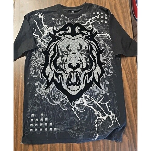 RUSSO Spirit Velver Lion Mens Tshirt Size XXL Heavyweight100% Cotton